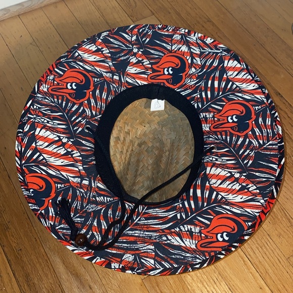 Large Straw Hat with ORIOLES BIRD Logo- NWOT - Picture 3 of 6